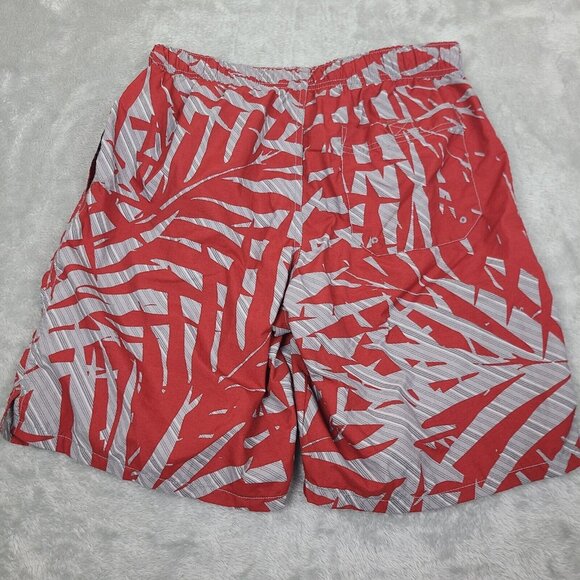 Columbia Swim Trunks Mens Size Small Red White Floral Swim Swimsuit Adult Lined - Picture 7 of 8